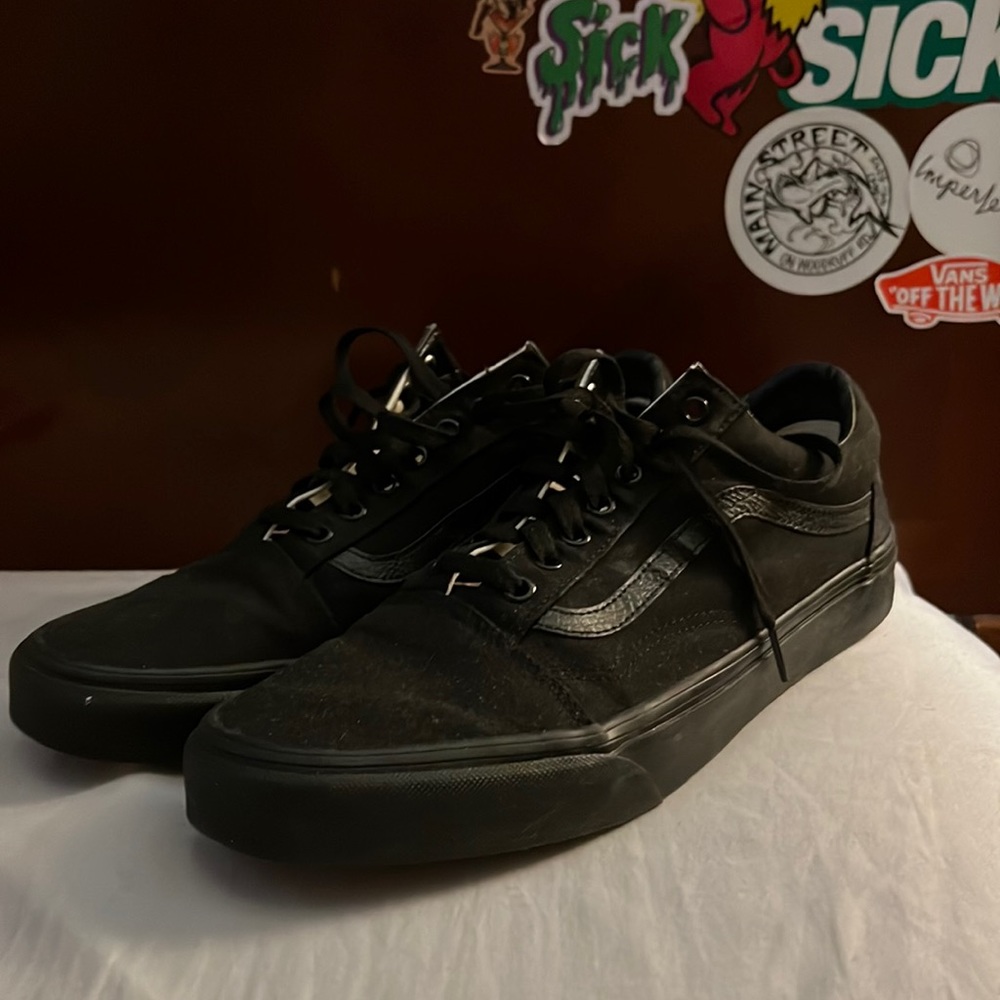 Men’s Size 12 Vans All Black Old Skool